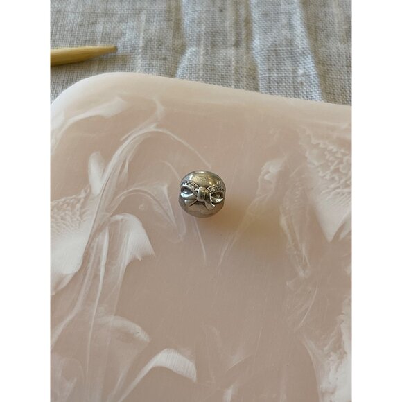 Pandora Dainty Bow Clip Charm Sterling 925 With Rhinestone Accent Retired Rare - Picture 6 of 8